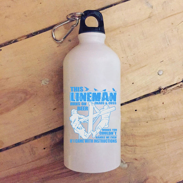 Awesome Linemans 20 oz Stainless Steel Bottle,Funny Gift For Linemans Outdoor Sports Water Bottle