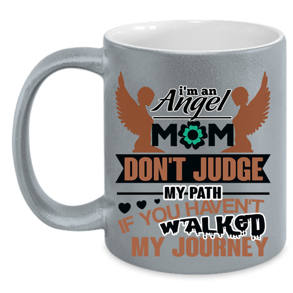 Cute Gift For Mom Coffee Mug, I'm An Angel Mom Accent Mug