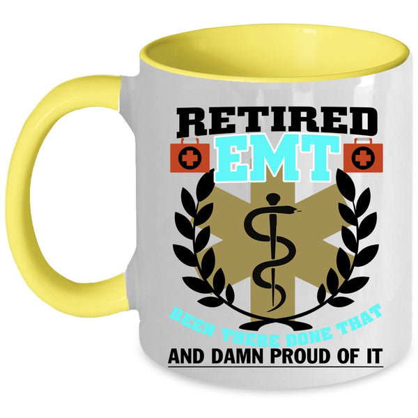Cool Retirement Coffee Mug, Retired Emt Accent Mug