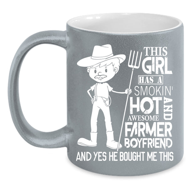 This Girl Has A Farmer Boyfriend Coffee Mug, Awesome Farmer Coffee Cup