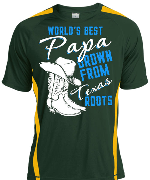 World's Best Papa T Shirt, Grown From Texas Roots T Shirt, Cool Shirt