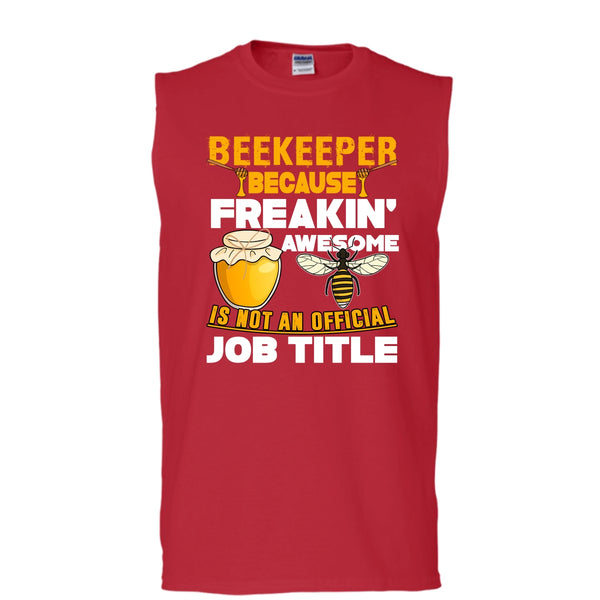 Beekeeper T Shirt, Not An Official Job Title Tank Top (Men's Cotton Sleeveless)