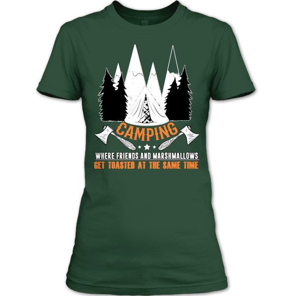 Camping T Shirt, Where Friends And Marshmalows T Shirt