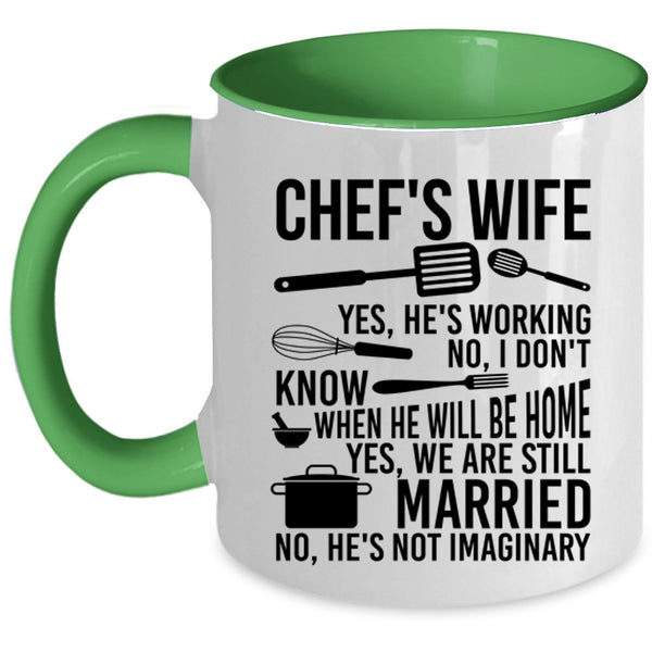 Funny Gift For Chef's Wife Coffee Mug, Chef's Wife Accent Mug