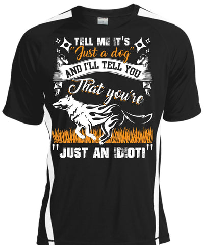 A black t-shirt with the shopify logo