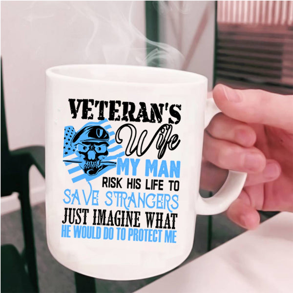 I Love My Veteran Coffee Mug, Veteran's Wife Cup