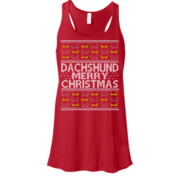 Dachshund Merry Christmas T Shirt, Coolest Dachshund Tank Top