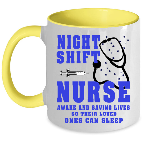 Cute Nurses Coffee Mug, Night Shift Nurse Accent Mug