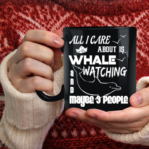 I Love Whale Watching Coffee Mug, Outdoor Activity Coffee Cup