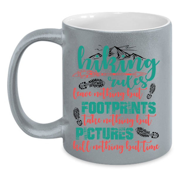 Funny Gift For Hiker Coffee Mug, Hiking Rules Accent Mug