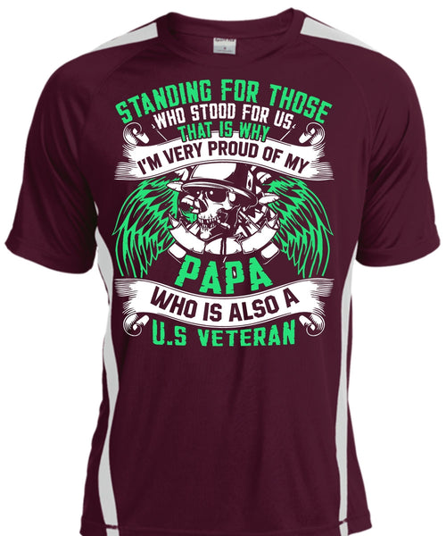 I'm Very Proud Of My Papa T Shirt, US Veteran T Shirt, Cool Shirt