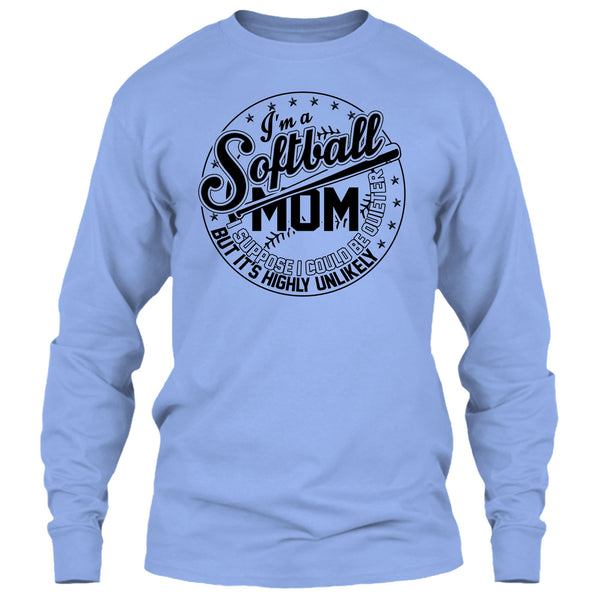 I'm A Softball Mom T Shirt, Sporty Mom T Shirt