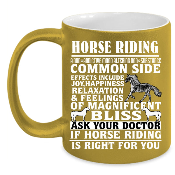 Horse Riding Coffee Mug, Cool Gift For Equestrian Coffee Cup