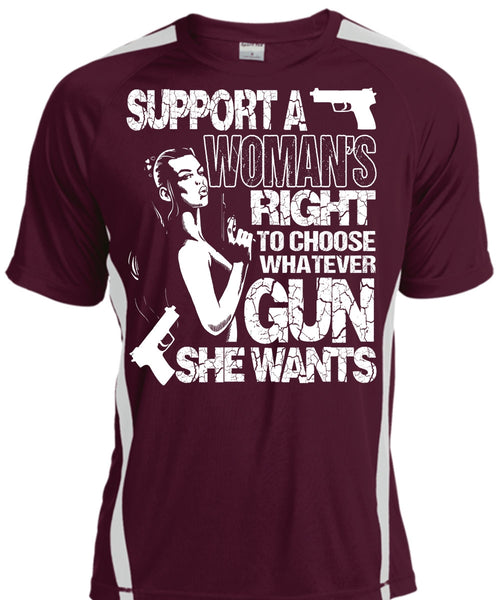 Choose Whatever Gun T Shirt, Support A Woman's Right T Shirt, Cool Shirt