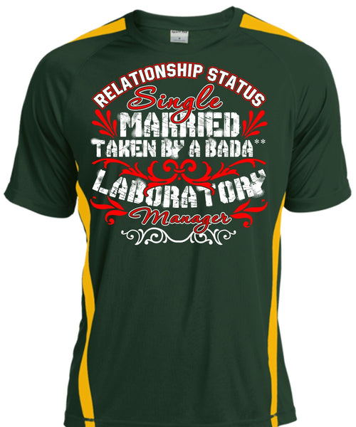 Married Taken By A Laboratory Manager T Shirt, Relationship Status T Shirt, Cool Shirt