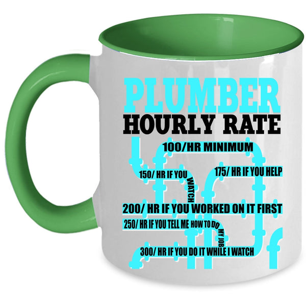 Awesome Plumber Coffee Mug, Plumber Hourly Rate Accent Mug