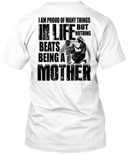 A black t-shirt with the shopify logo