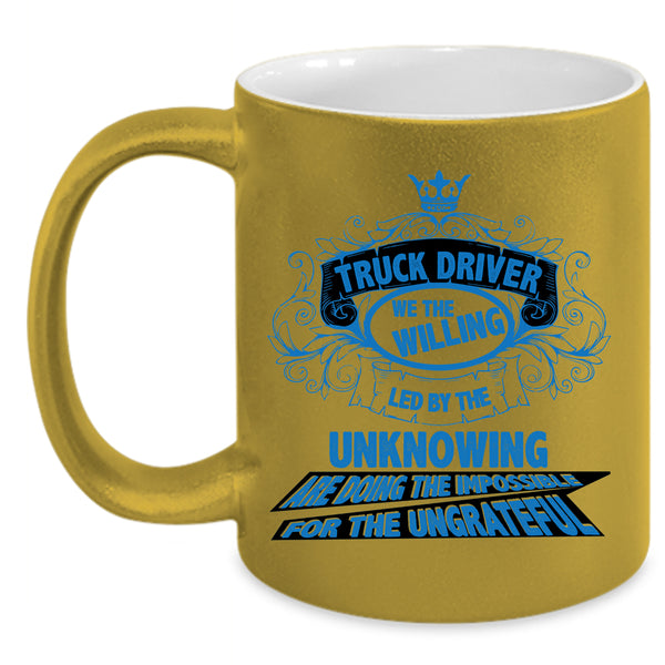 Cute Gift For Trucker Coffee Mug, Truck Driver Accent Mug