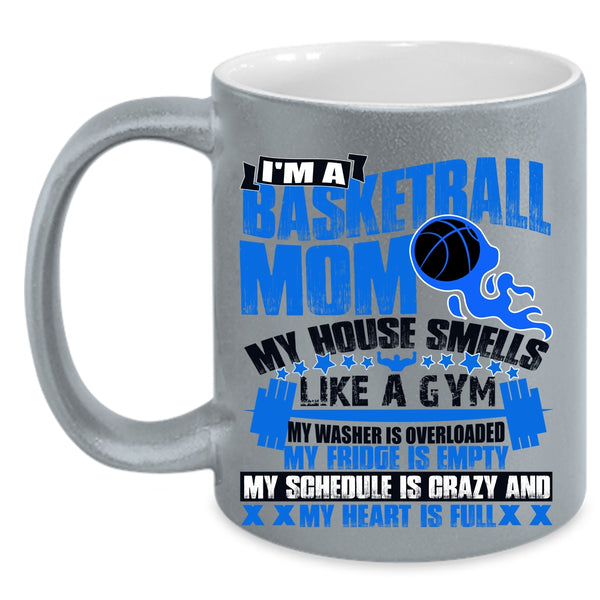 Cool Gift For Mom Coffee Mug, I'm A Basketball Mom Accent Mug