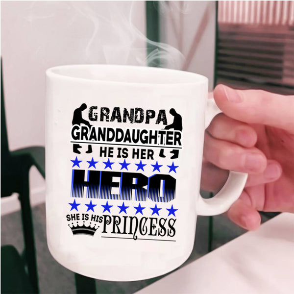 Cool Gift For Grandpa Coffee Mug, Grandpa And Granddaughter Cup
