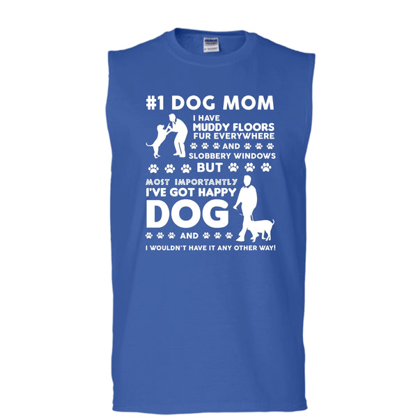 Dog Mom Shirt, I've Got Happy Dog Shirt (Men's Cotton Sleeveless)