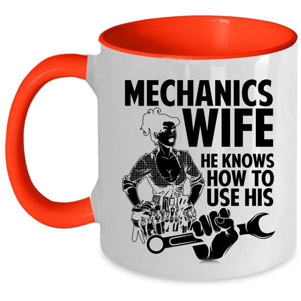 Pretty Mechanic's Wife Coffee Mug, Mechanics Wife Accent Mug
