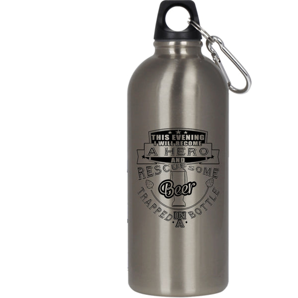 Rescued Some Beer Trapped In A Bottle 20 oz Stainless Steel Bottle,Funny Outdoor Sports Water Bottle