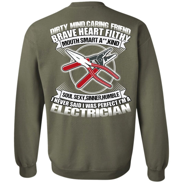 I Love Electrician T Shirt, Dirty Mind Sweatshirt