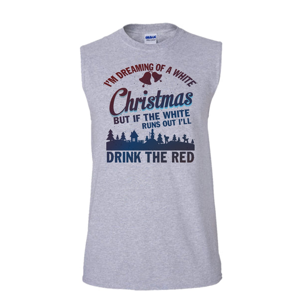 I'm Dreaming Of A White Christmas T Shirt, Merry Christmas Gift T Shirt, Awesome t-shirts (Men's Cotton Sleeveless)