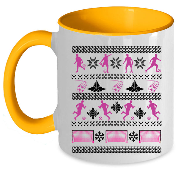 Christmas Tree Coffee Mug, Funny Soccer Accent Mug