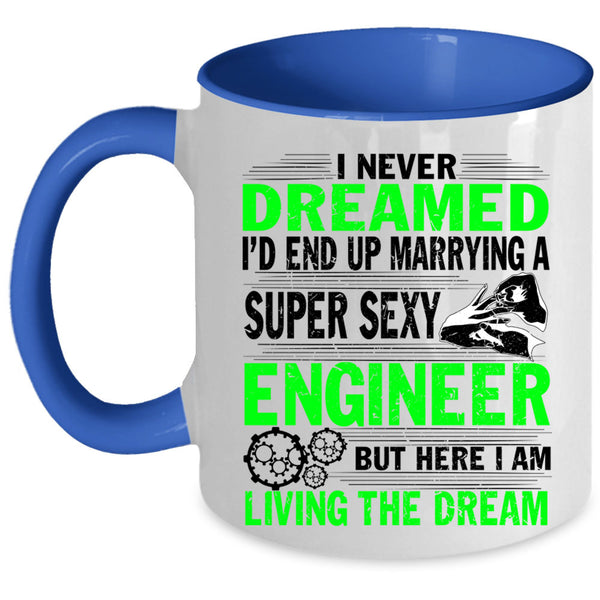 Just Married Coffee Mug, I'd End Up Marrying An Engineer Accent Mug