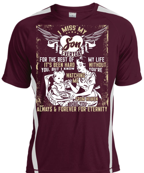 I Miss My Son T Shirt, Watching Me From Heaven T Shirt, Cool Shirt