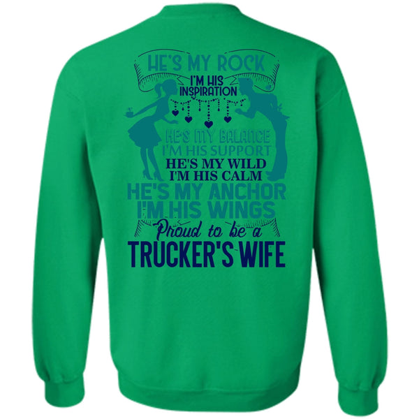 I Love Trucking T Shirt, Proud To Be A Trucker's Wife Sweatshirt