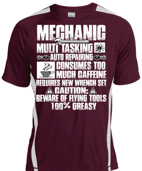 Mechanic Multitasking T Shirt, Much Caffeine T Shirt, Cool Shirt