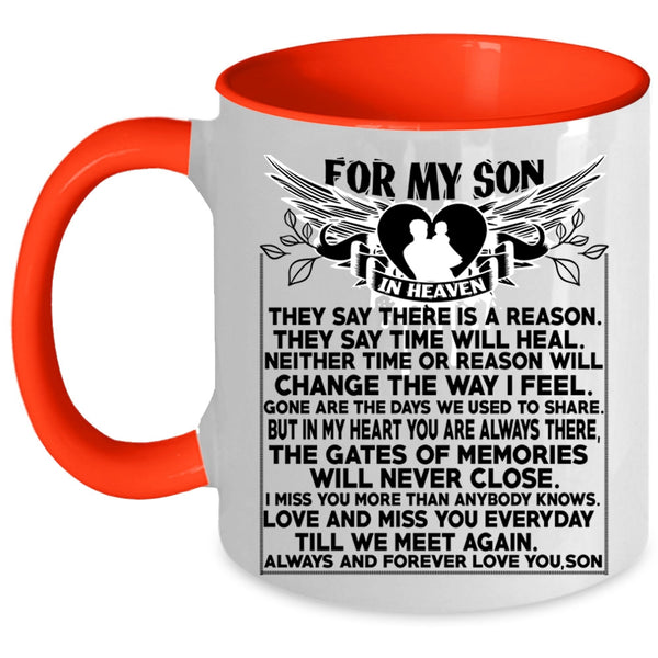 I Love My Son Coffee Mug, For My Son In Heaven Accent Mug