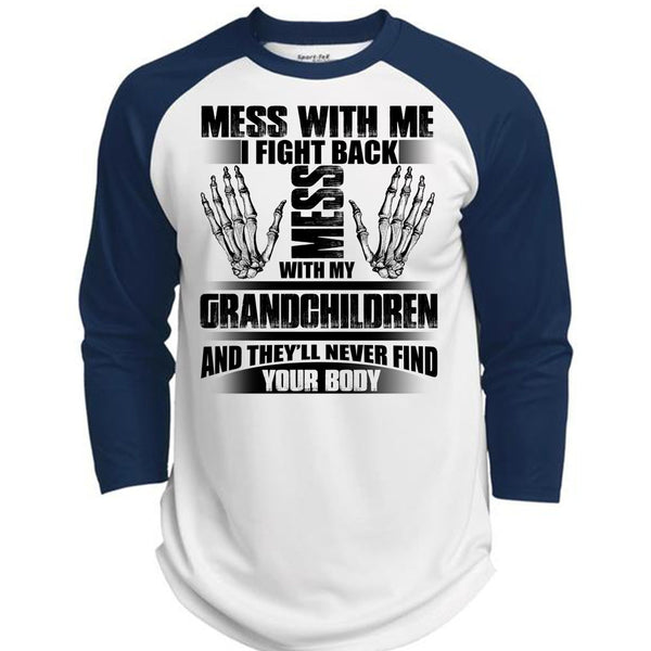 Mess With My Grandchildren T Shirt, I Love Baby T Shirt, Awesome T-Shirts  (Polyester Game Baseball Jersey)