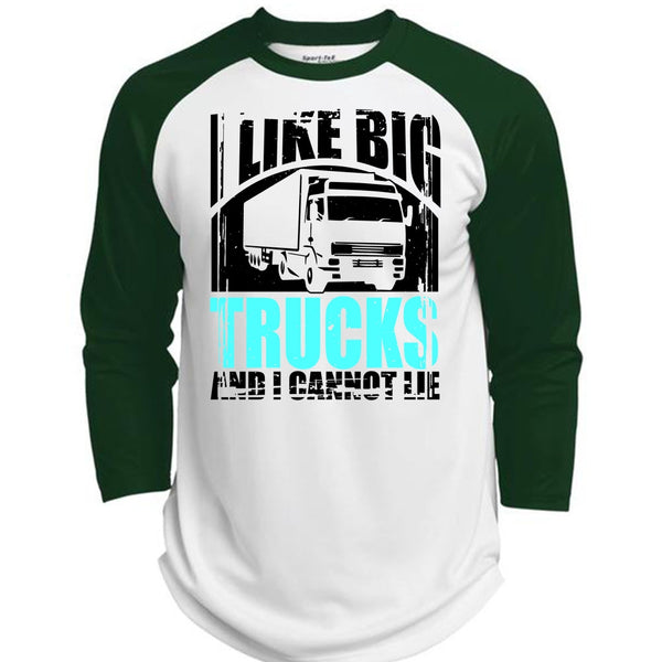 Like Big Trucks T Shirt, I Love Trucking T Shirt, Awesome T-Shirts  (Polyester Game Baseball Jersey)