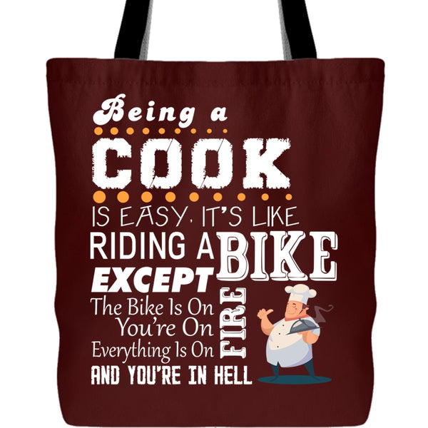 Being A Cook Is Easy Tote Bags , I'm A Chef Canvas Tote Bags