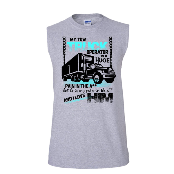 My Tow Truck Operator T Shirt, I Love My Tow Truck Operator Tank Top (Men's Cotton Sleeveless)
