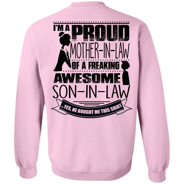 I Love Mom T Shirt, I'm A Proud Mother In Law Sweatshirt