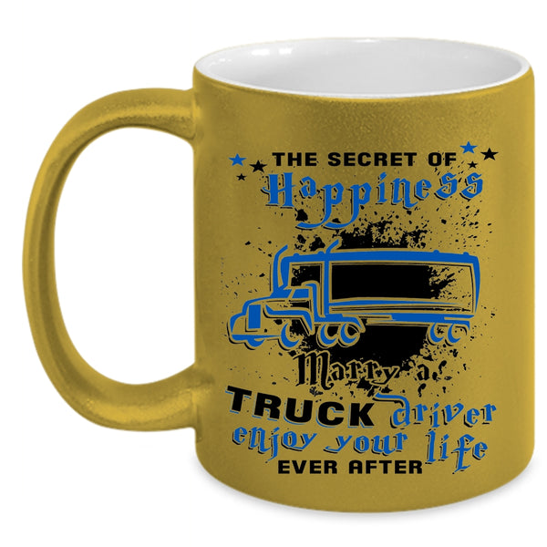 Cool Just Married Coffee Mug, Marry A Truck Driver Accent Mug