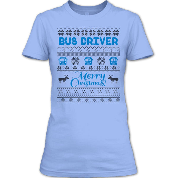 Bus Driver Merry Christmas T Shirt, Gift For Merry Christmas T Shirt