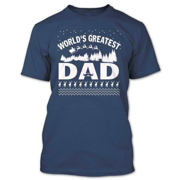World's Greatest Dad T Shirt, Dad Merry Christmas T Shirt