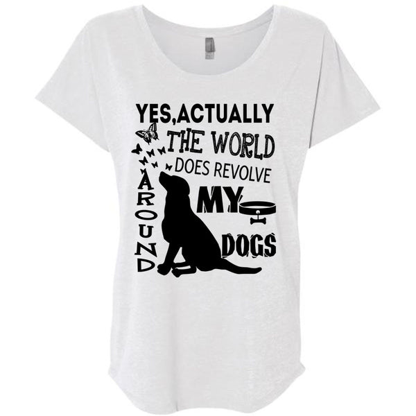The World Does Revolve Around My Dogs T Shirt, I Love My Dogs T Shirt, Awesome T-Shirts