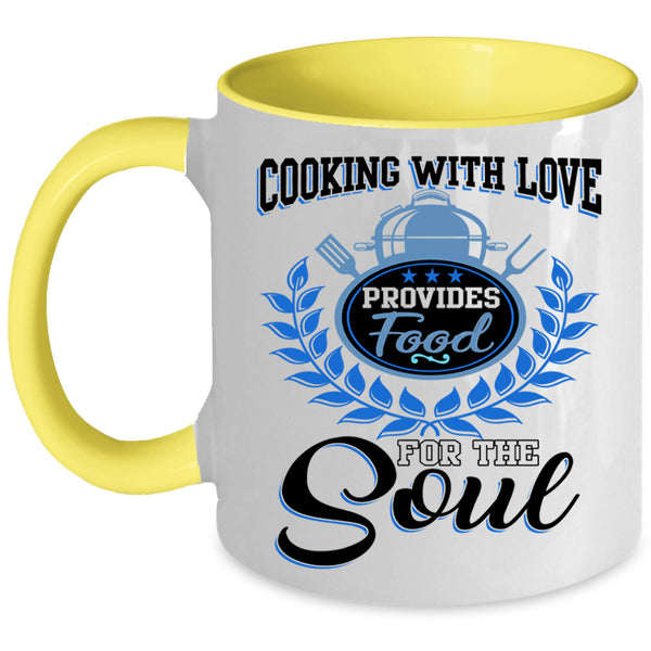 Provides Food For The Soul Coffee Mug, Cooking With Love Accent Mug