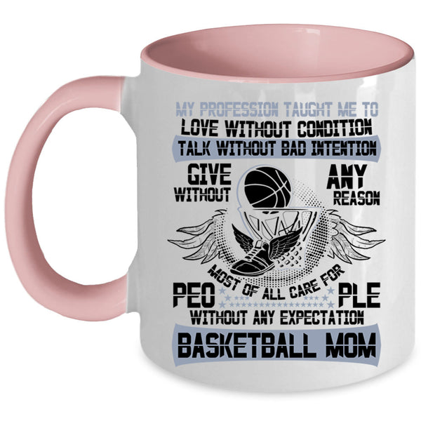 Best Gift For Mommy Coffee Mug, Basketball Mom Accent Mug