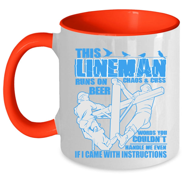 Funny Gift For Linemans Coffee Mug, Awesome Linemans Accent Mug