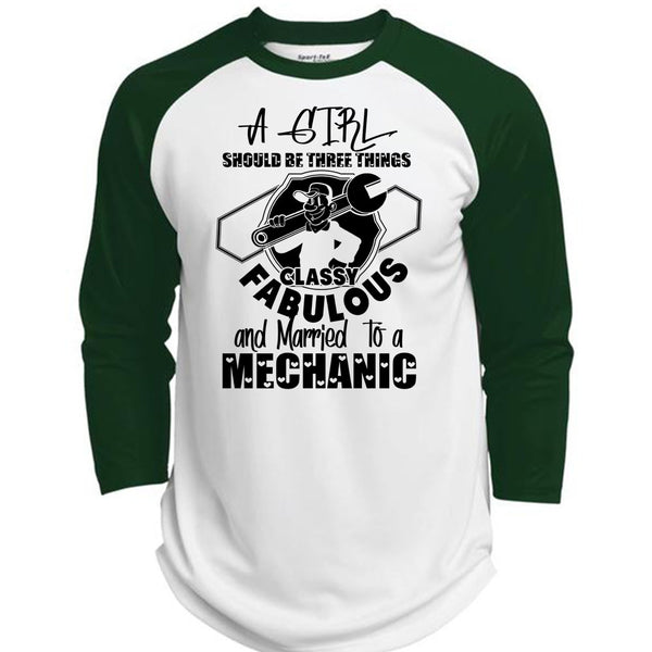 Married To A Mechanic T Shirt, I Love Mechanic T Shirt, Awesome T-Shirts  (Polyester Game Baseball Jersey)
