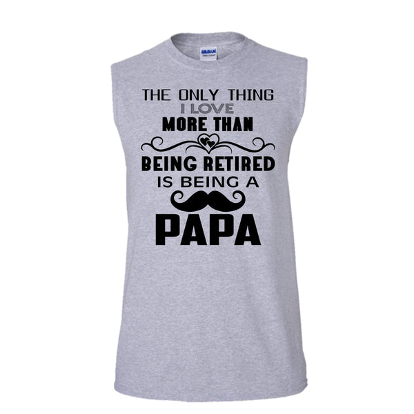Being A Papa Shirt, Retired Papa Shirt (Men's Cotton Sleeveless)