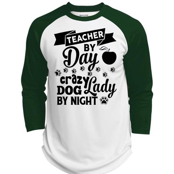 Teacher By Dad Crazy Dog Lady By Night T Shirt, Career T Shirt  (Polyester Game Baseball Jersey)